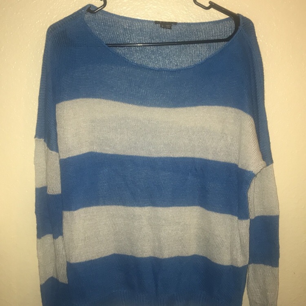 Theory Striped Knit Long Sleeve Sweater